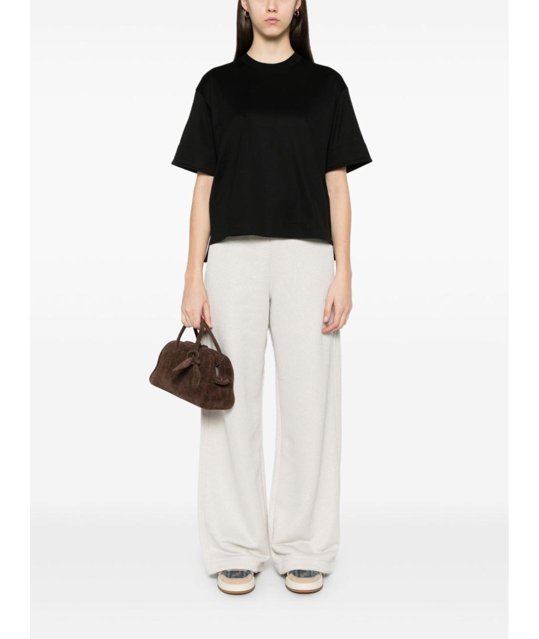 MAX MARA Черная хлопковая футболка, фото 3