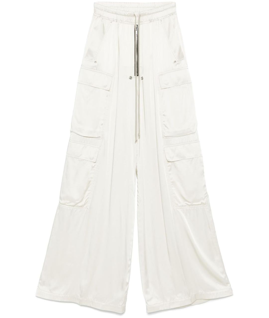 RICK OWENS Белые прямые брюки, фото 1