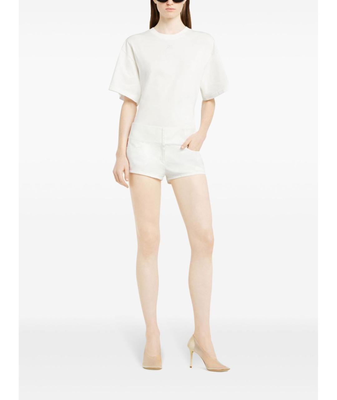 COURREGES Белая хлопковая футболка, фото 3