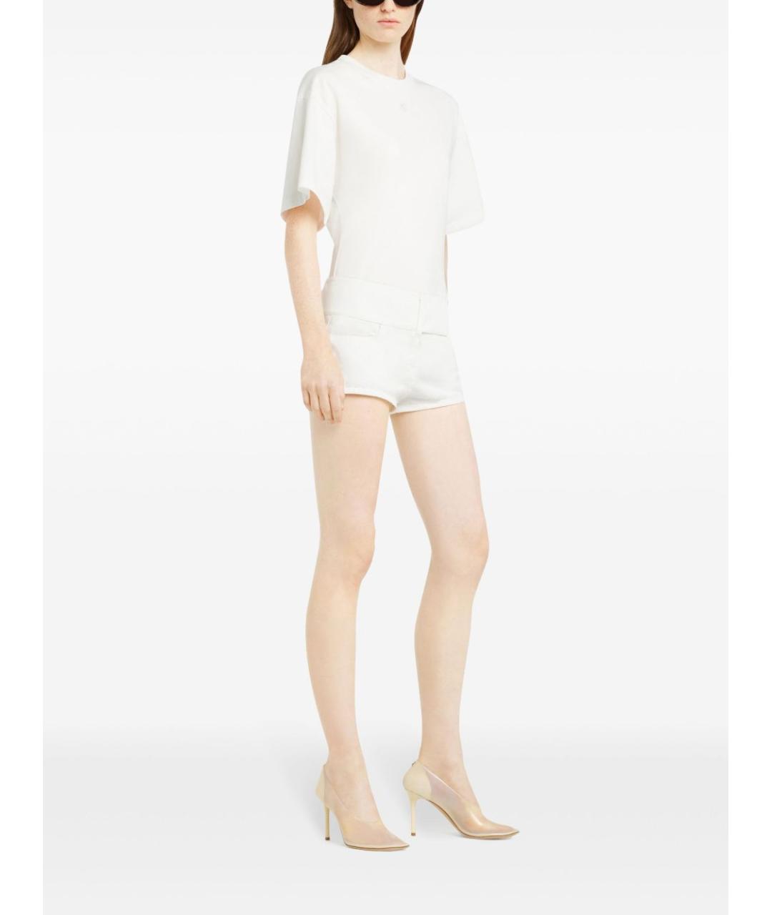 COURREGES Белая хлопковая футболка, фото 4