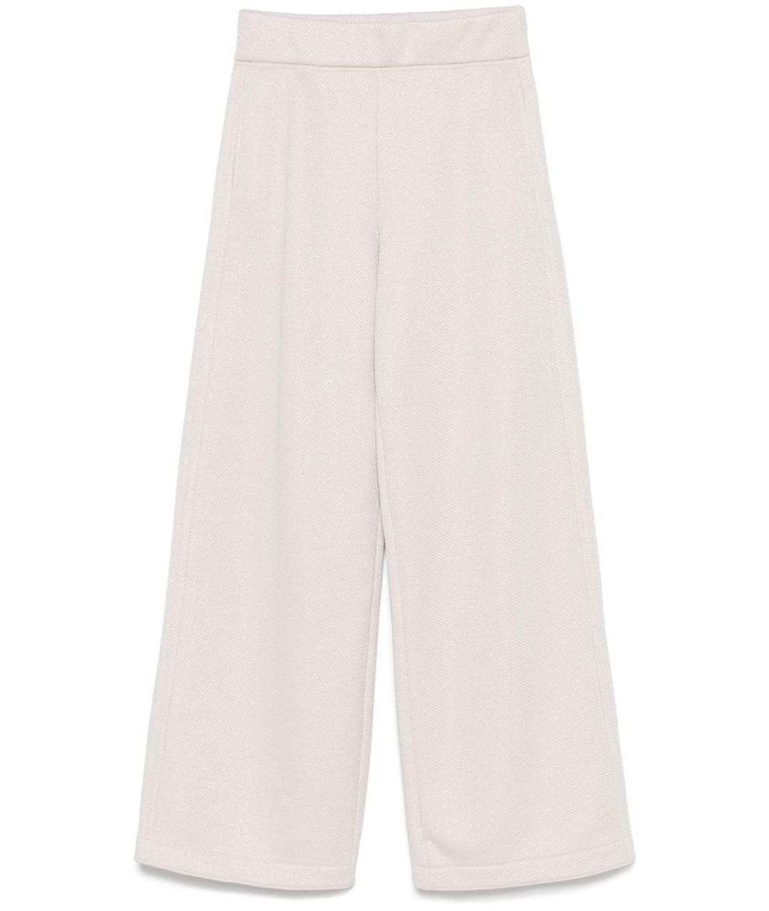 MAX MARA Бежевые хлопковые прямые брюки, фото 1