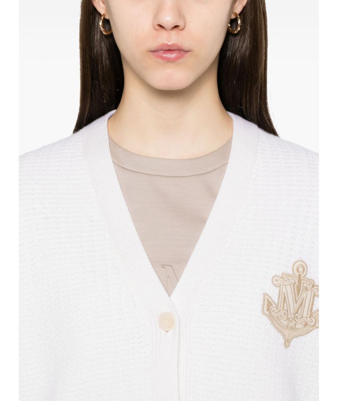 MAX MARA Белый шерстяной кардиган, фото 4