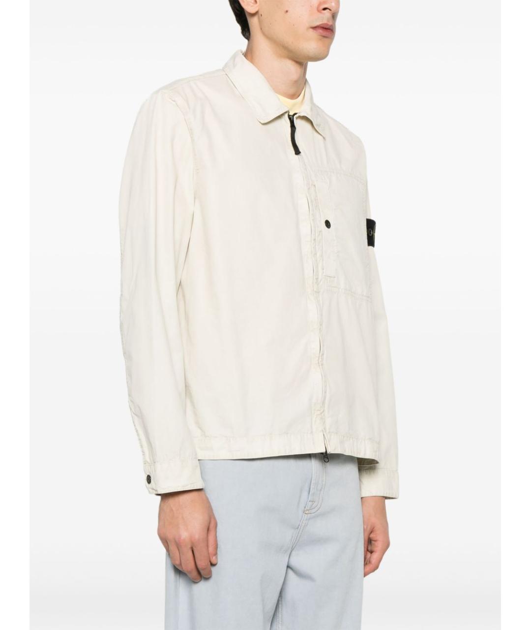 STONE ISLAND Бежевая хлопковая куртка, фото 5