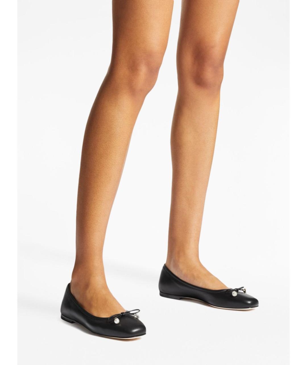 JIMMY CHOO Черные кожаные балетки, фото 2