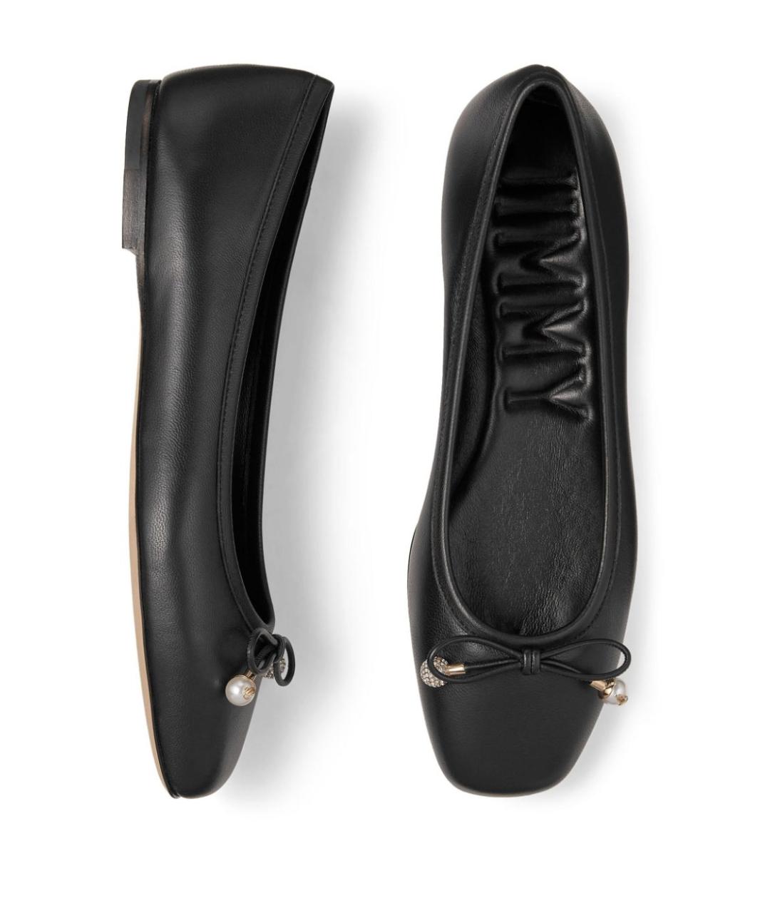 JIMMY CHOO Черные кожаные балетки, фото 3