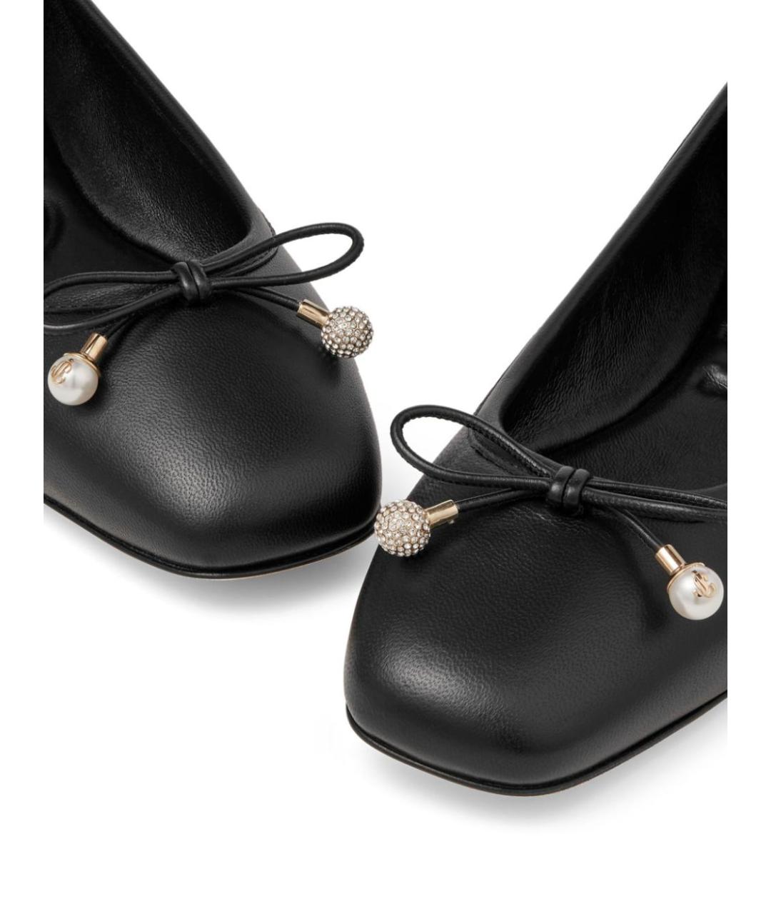 JIMMY CHOO Черные кожаные балетки, фото 4