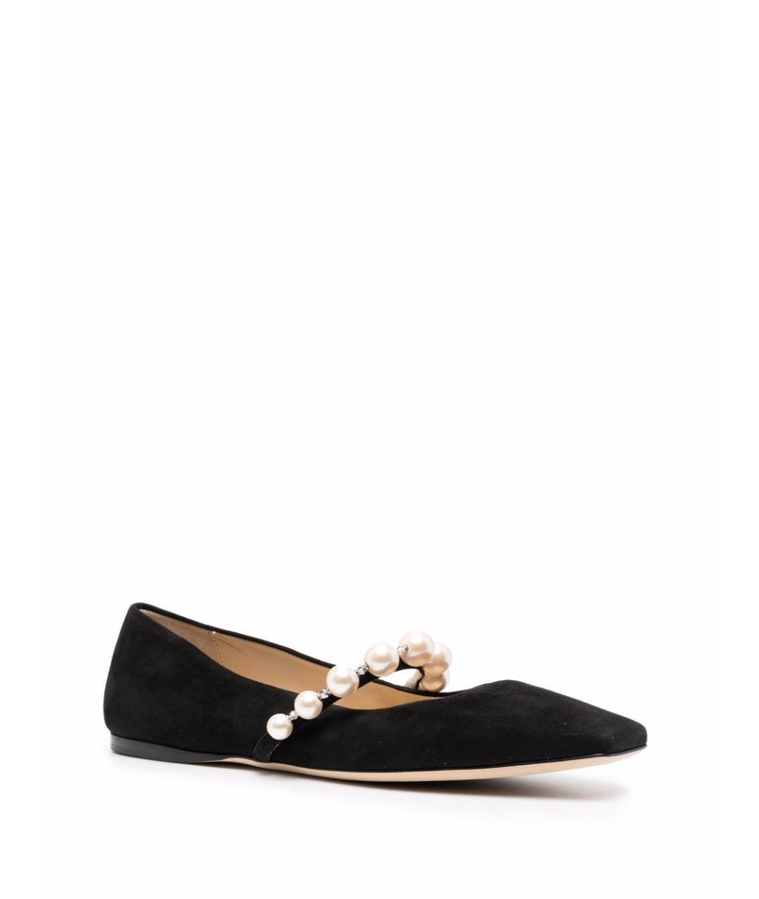 JIMMY CHOO Черные кожаные балетки, фото 4