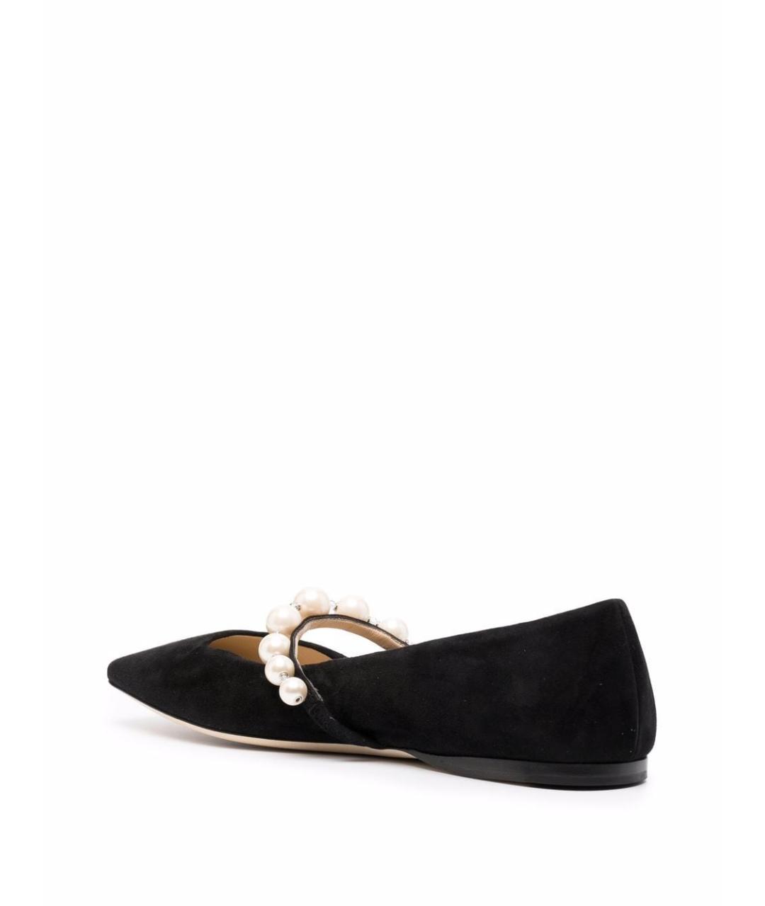 JIMMY CHOO Черные кожаные балетки, фото 2