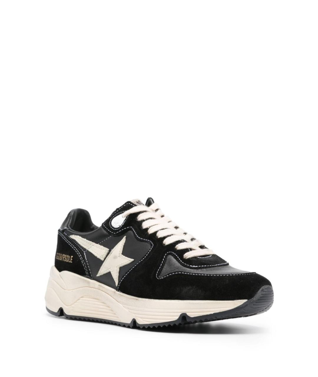 GOLDEN GOOSE DELUXE BRAND Черные кожаные кроссовки, фото 2