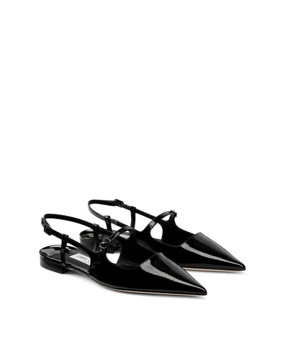 JIMMY CHOO Черные кожаные балетки, фото 2