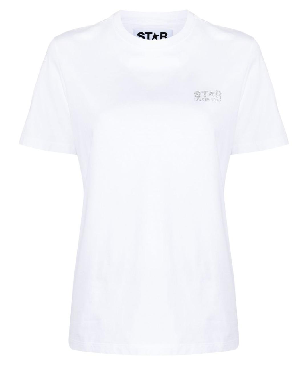 GOLDEN GOOSE DELUXE BRAND Белая хлопковая футболка, фото 1