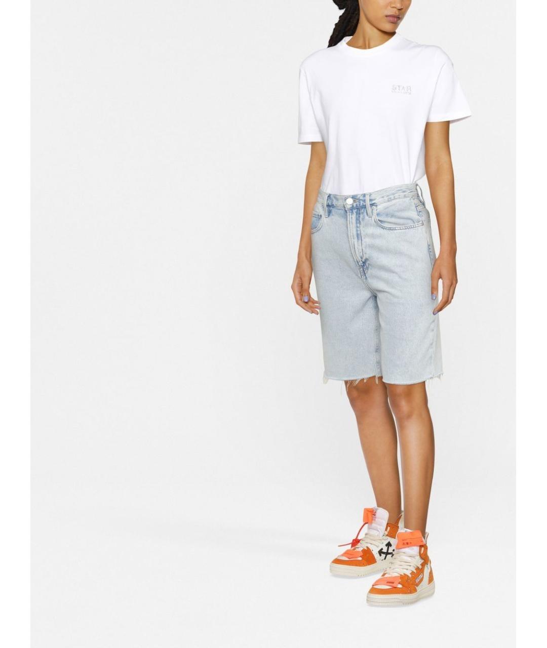GOLDEN GOOSE DELUXE BRAND Белая хлопковая футболка, фото 4