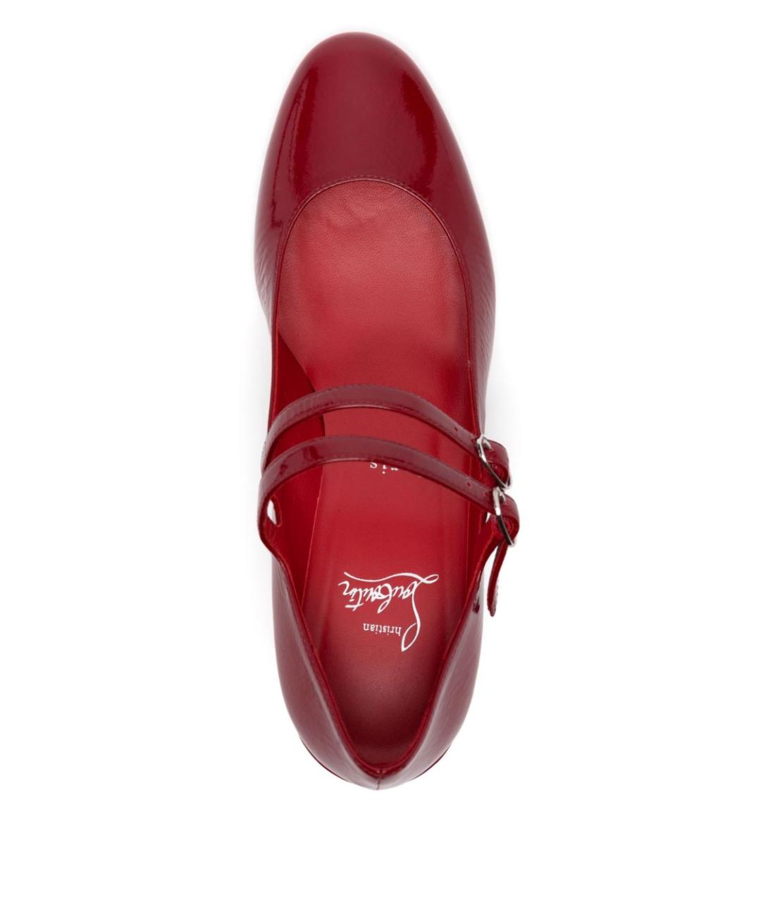 CHRISTIAN LOUBOUTIN Красные кожаные туфли, фото 4