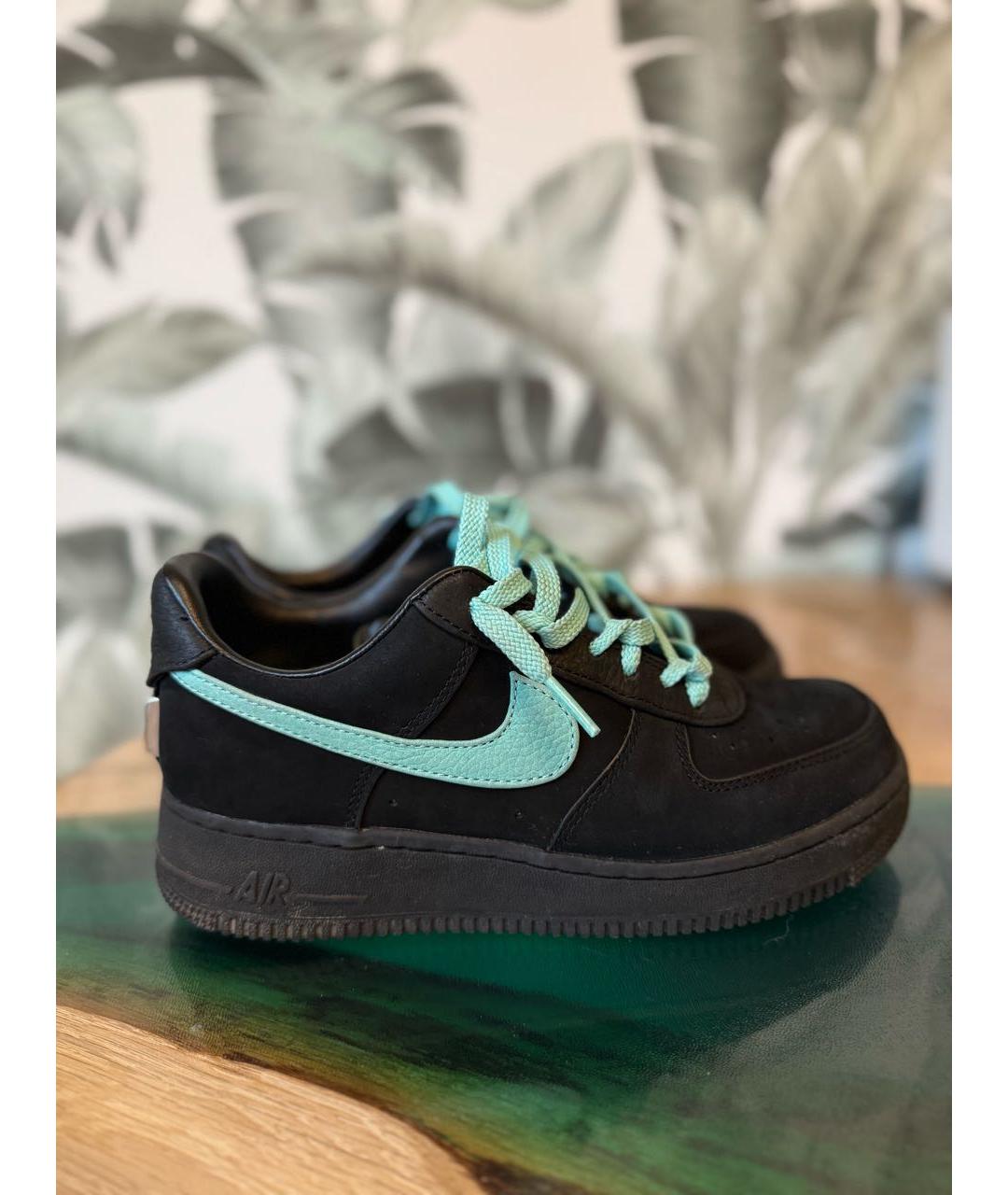 NIKE Черные кожаные кроссовки, фото 8