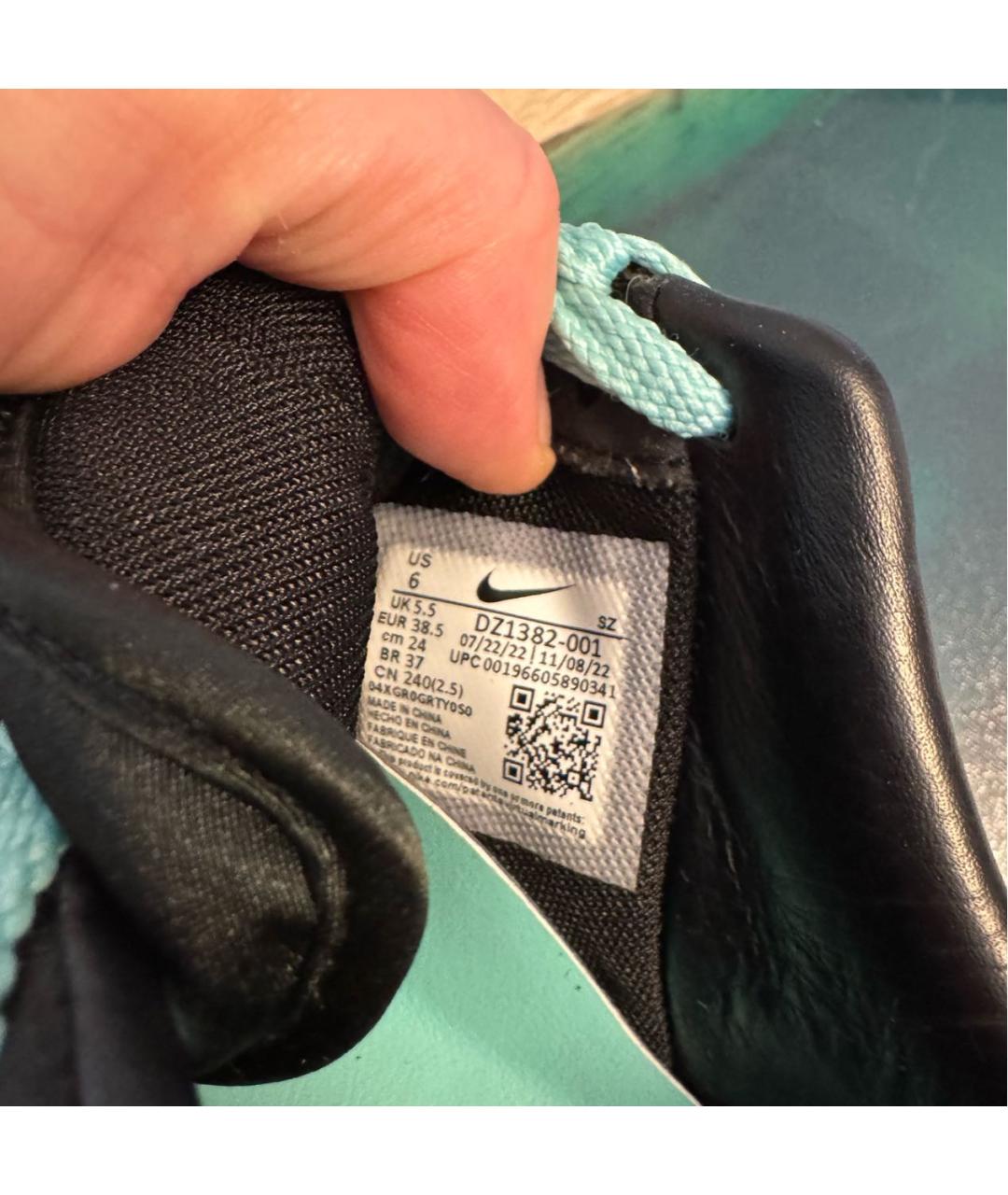 NIKE Черные кожаные кроссовки, фото 5