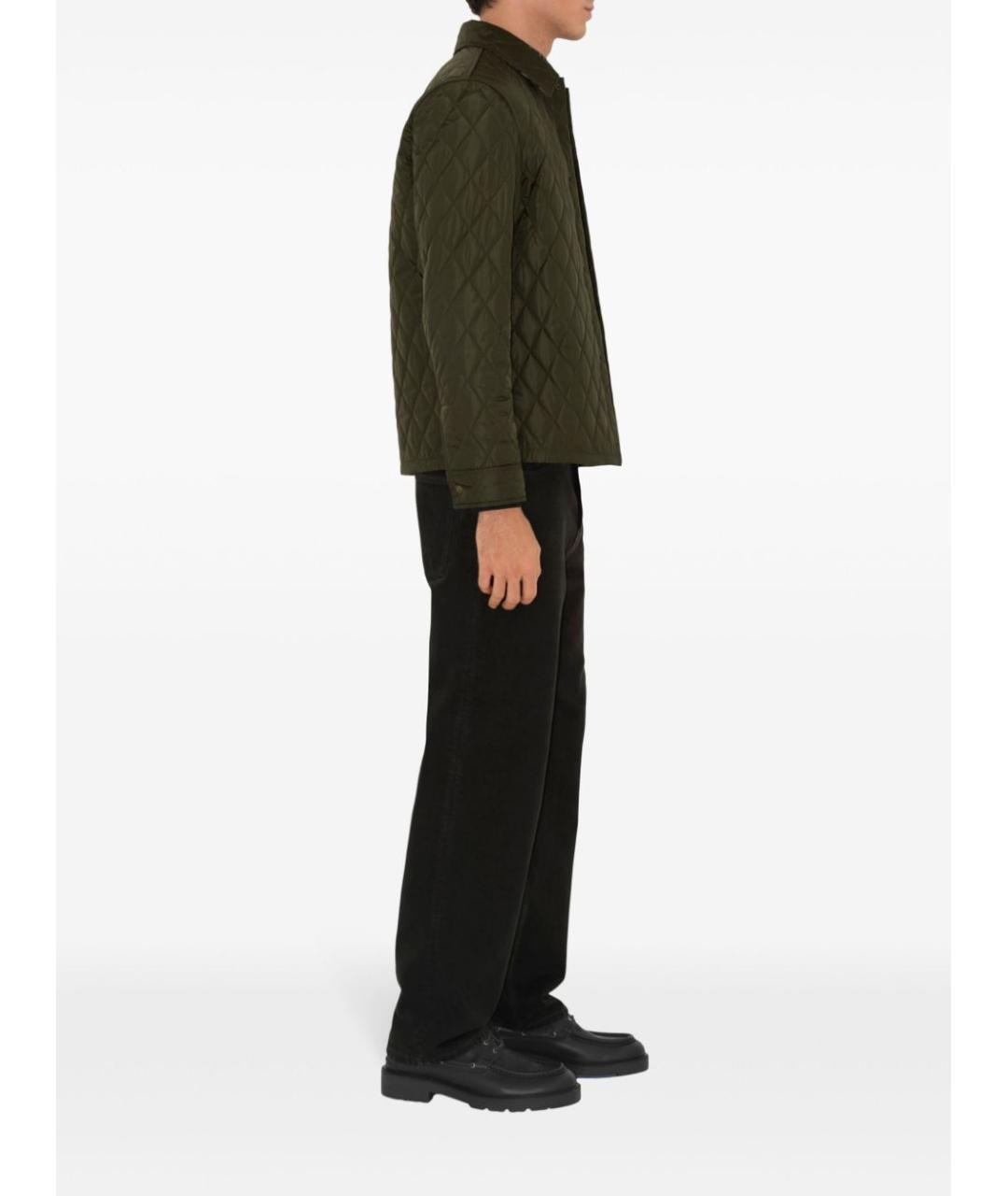 BURBERRY Зеленая полиэстеровая куртка, фото 4