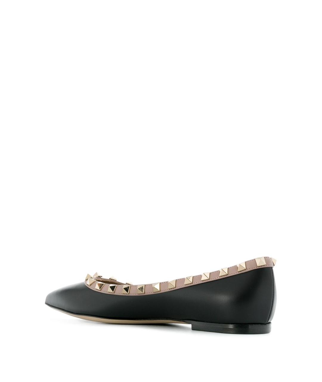 VALENTINO Черные кожаные балетки, фото 4