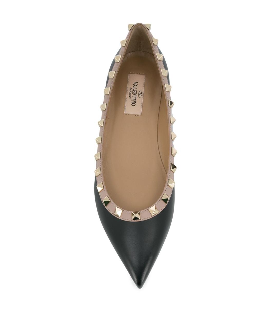 VALENTINO Черные кожаные балетки, фото 3