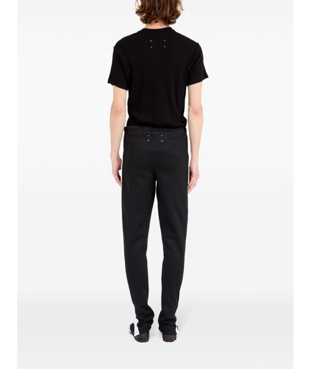 MAISON MARGIELA Черные хлопковые повседневные брюки, фото 4
