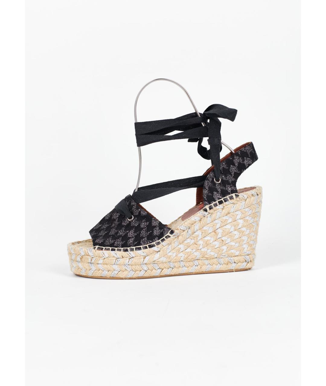 MISSONI Черные текстильные босоножки, фото 6