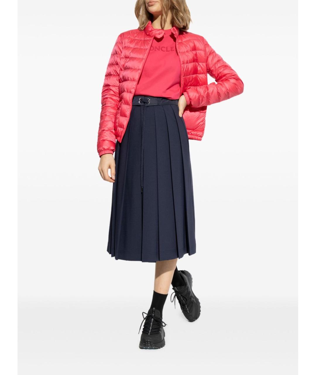 MONCLER Розовая хлопковая футболка, фото 5