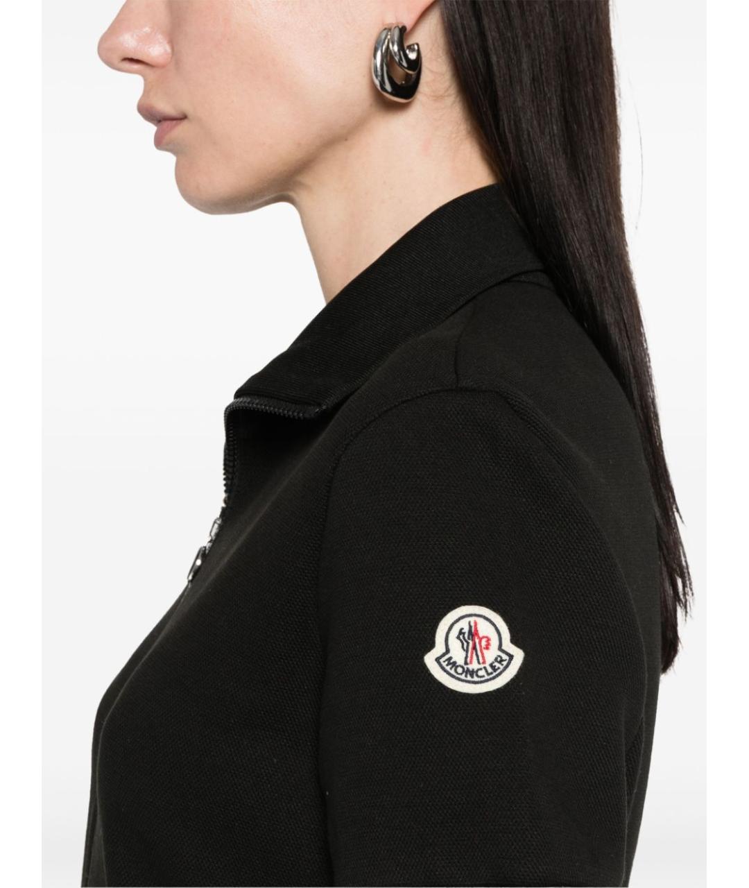 MONCLER Черное полиэстеровое повседневное платье, фото 2