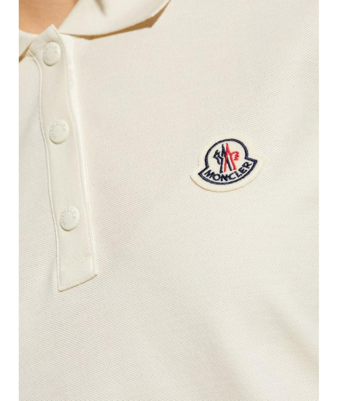 MONCLER Бежевая хлопковая футболка, фото 4