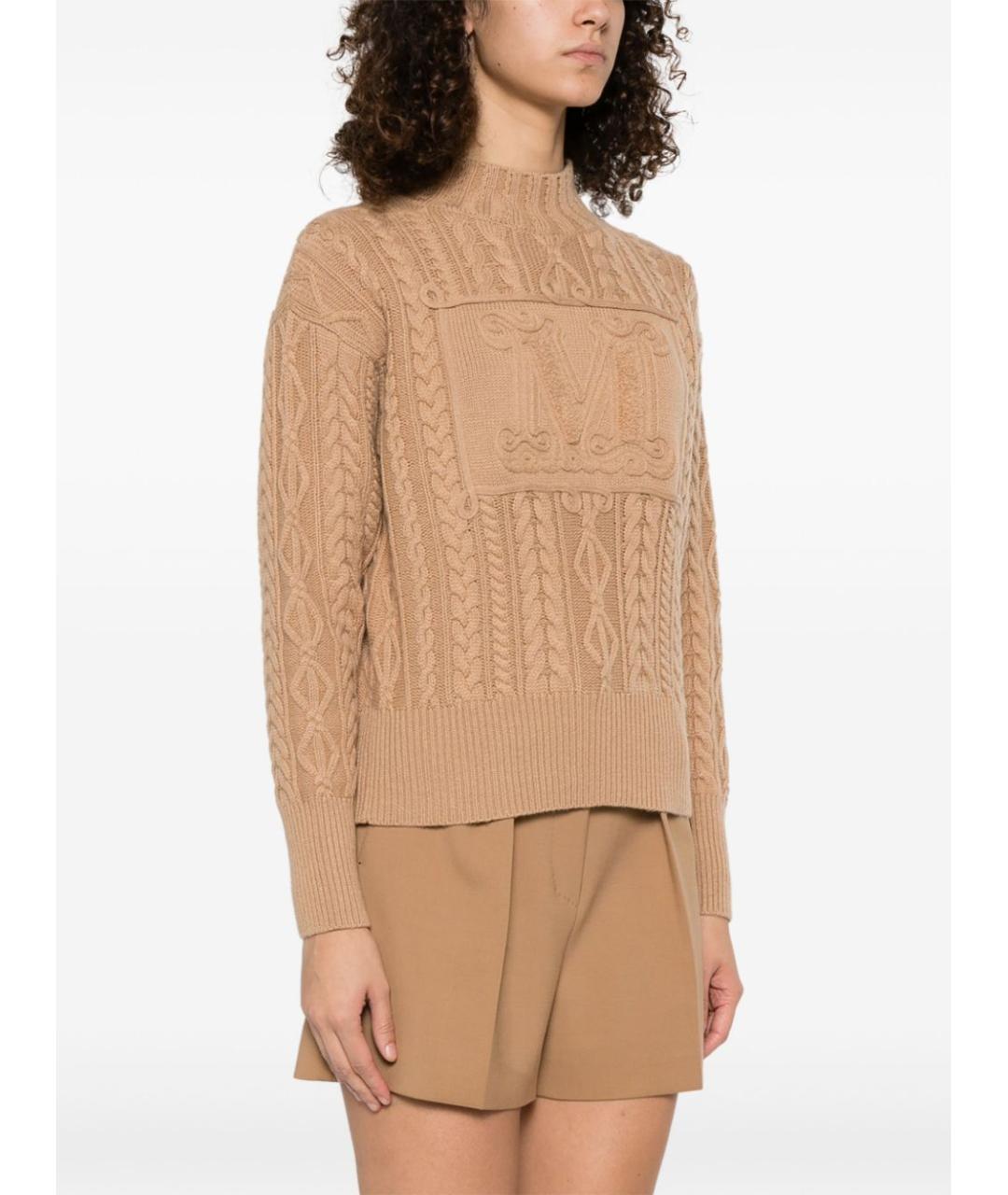 MAX MARA Бежевый кашемировый джемпер / свитер, фото 2