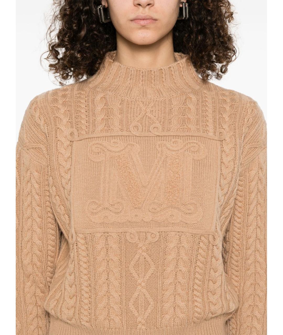 MAX MARA Бежевый кашемировый джемпер / свитер, фото 5