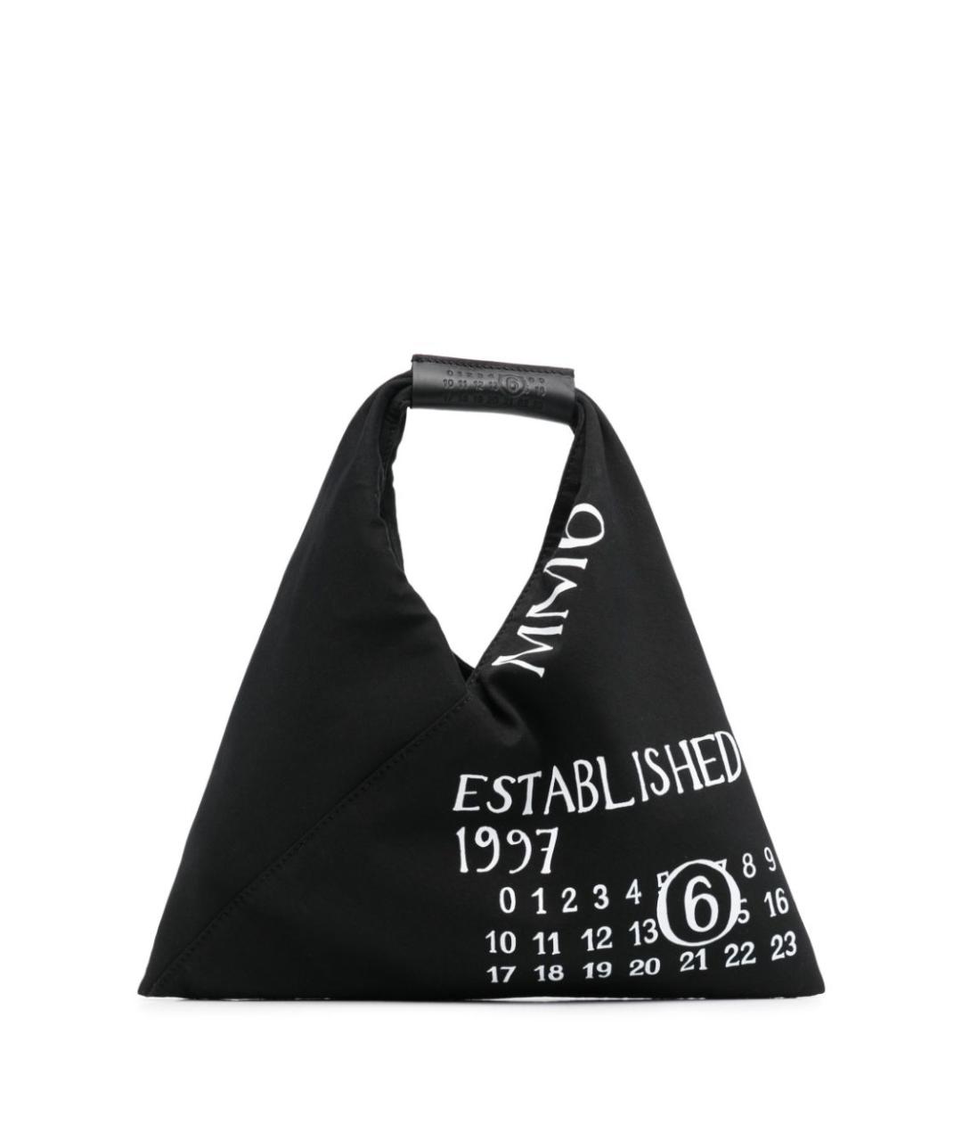 MM6 MAISON MARGIELA Черная хлопковая сумка тоут, фото 1