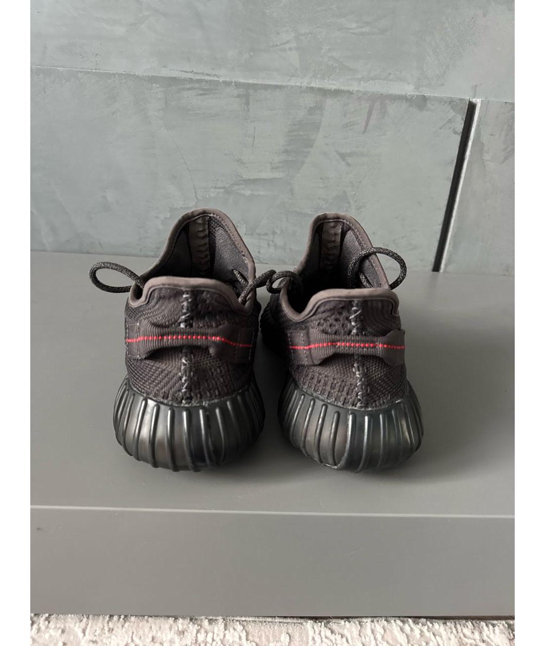 ADIDAS YEEZY Черные текстильные низкие кроссовки / кеды, фото 4