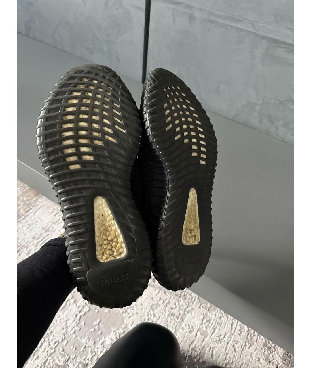 ADIDAS YEEZY Черные текстильные низкие кроссовки / кеды, фото 5