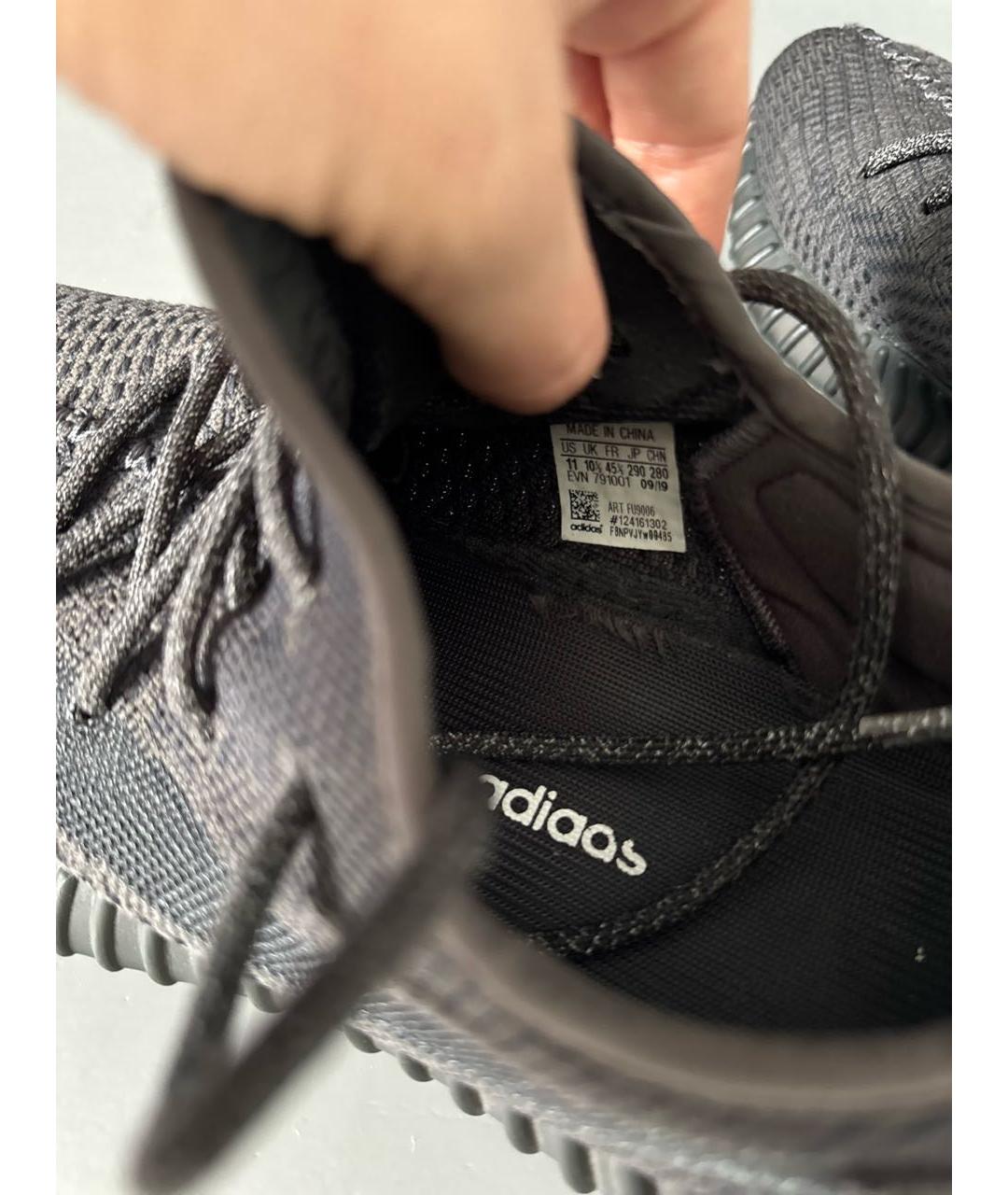 ADIDAS YEEZY Черные текстильные низкие кроссовки / кеды, фото 6