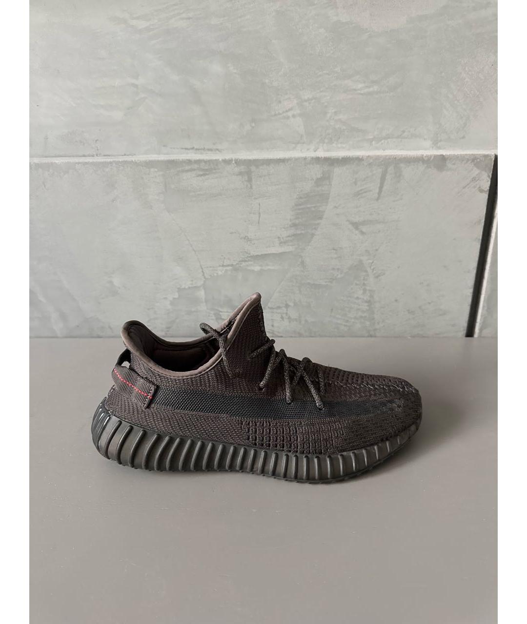 ADIDAS YEEZY Черные текстильные низкие кроссовки / кеды, фото 8