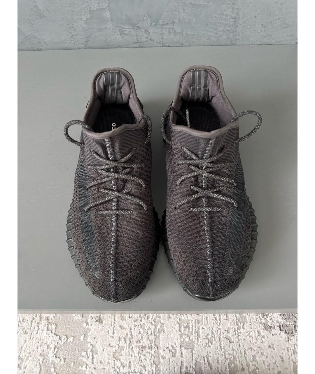 ADIDAS YEEZY Черные текстильные низкие кроссовки / кеды, фото 7