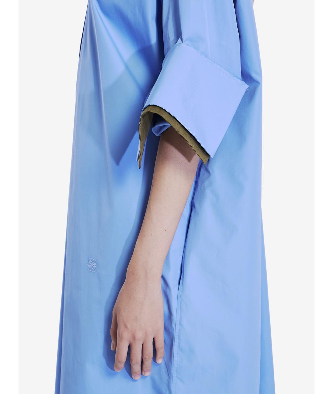 LOEWE Голубое хлопковое повседневное платье, фото 6