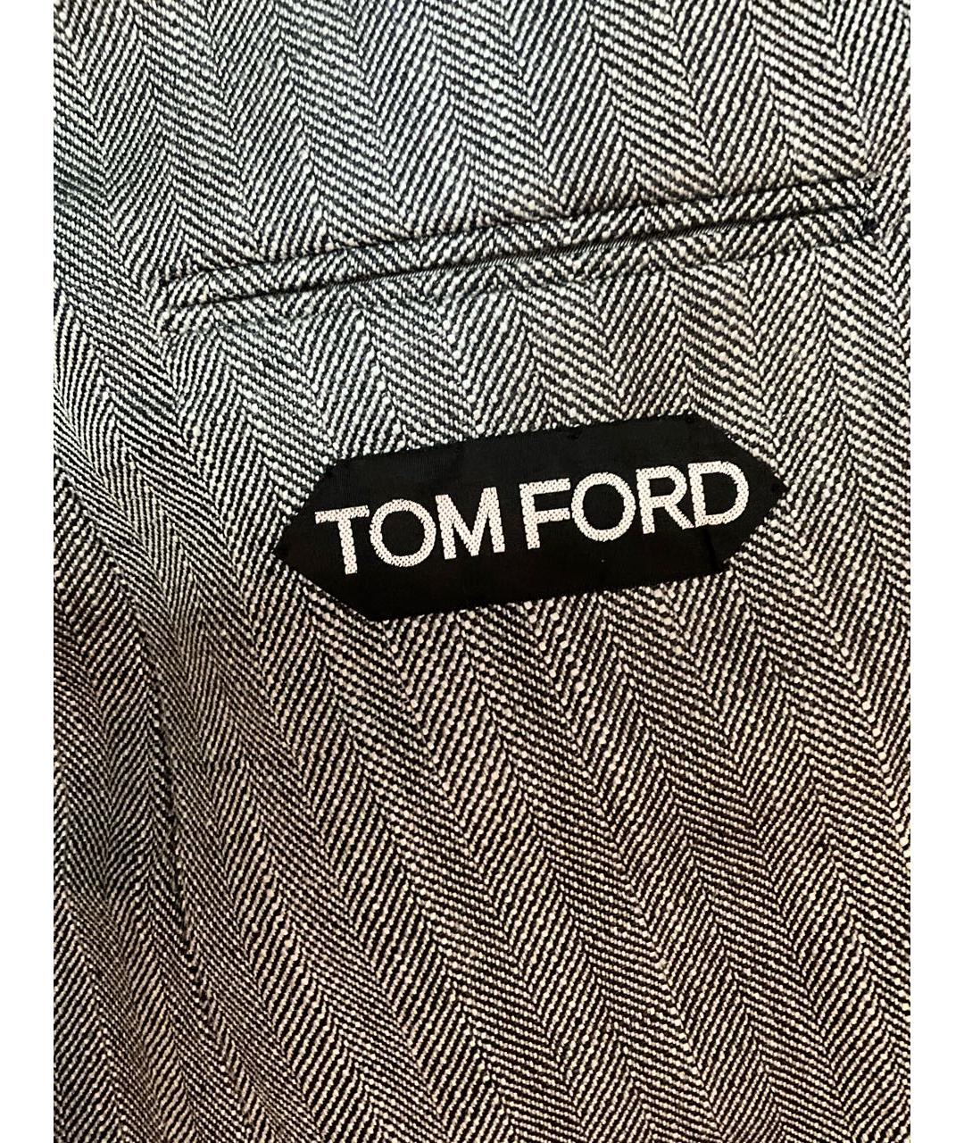 TOM FORD Серый шелковый пиджак, фото 4