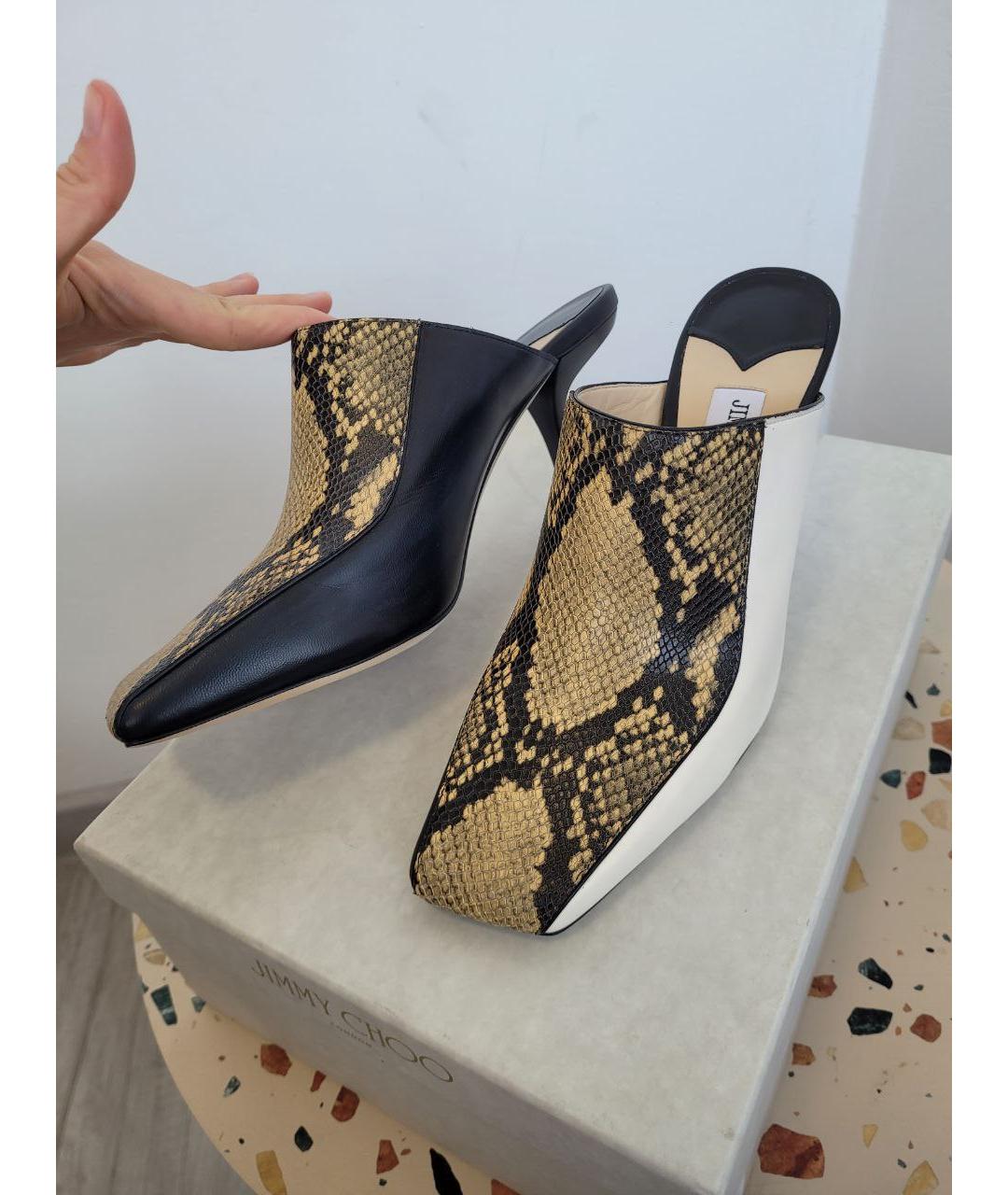 JIMMY CHOO Мульти кожаные мюли, фото 4