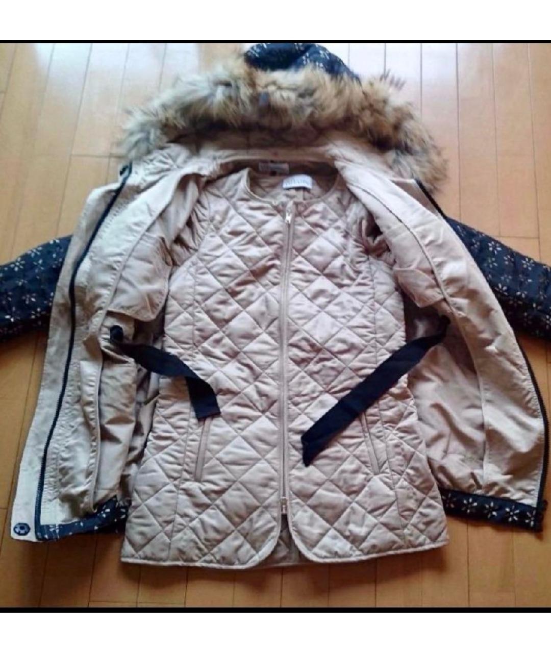 RED VALENTINO Темно-синяя полиэстеровая парка, фото 7