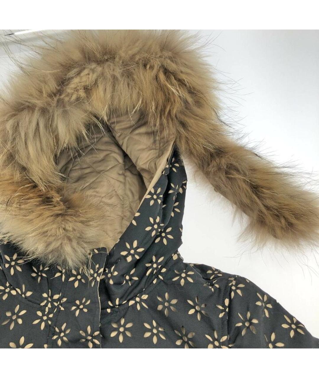 RED VALENTINO Темно-синяя полиэстеровая парка, фото 3