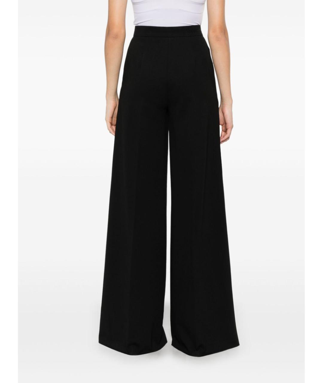 MAX MARA Черные полиамидовые прямые брюки, фото 3
