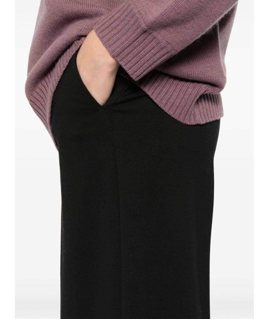 MAX MARA Черные полиамидовые прямые брюки, фото 5