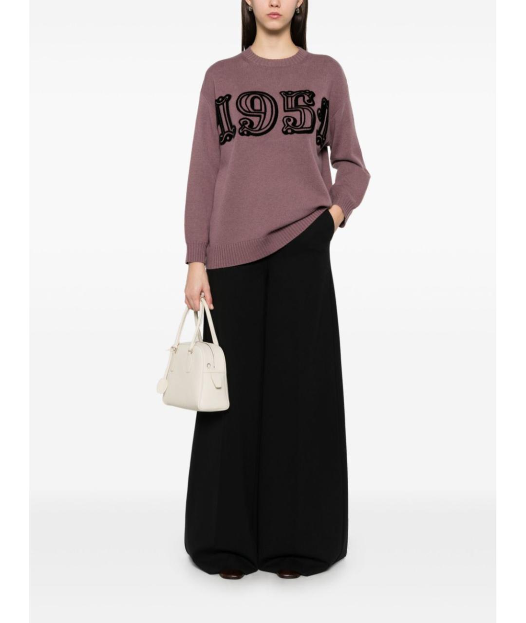 MAX MARA Черные полиамидовые прямые брюки, фото 2