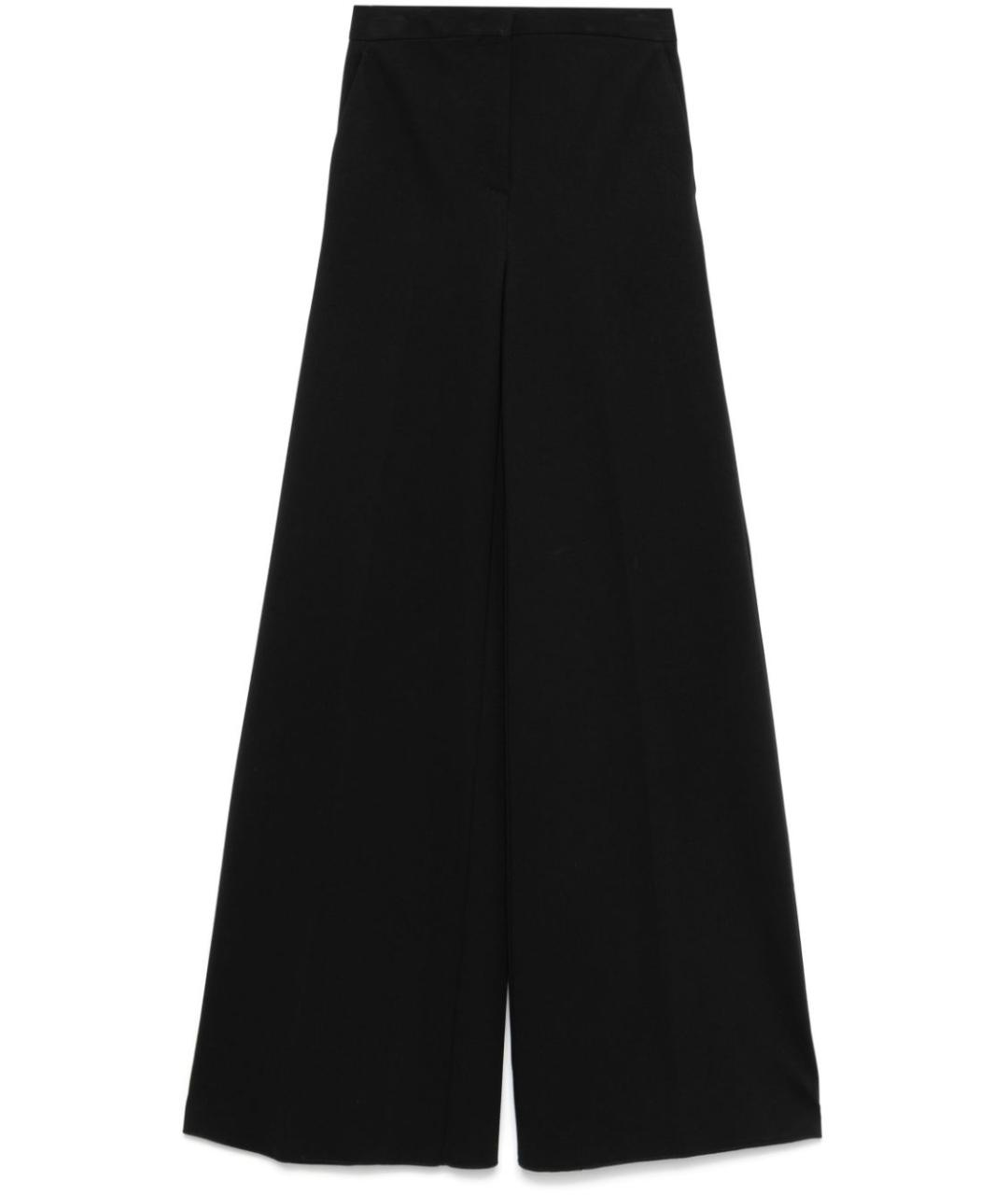 MAX MARA Черные полиамидовые прямые брюки, фото 1