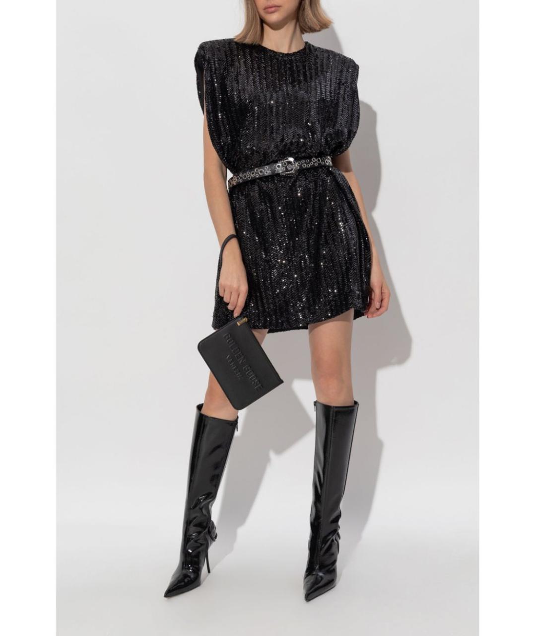 GOLDEN GOOSE DELUXE BRAND Черное полиамидовое повседневное платье, фото 3
