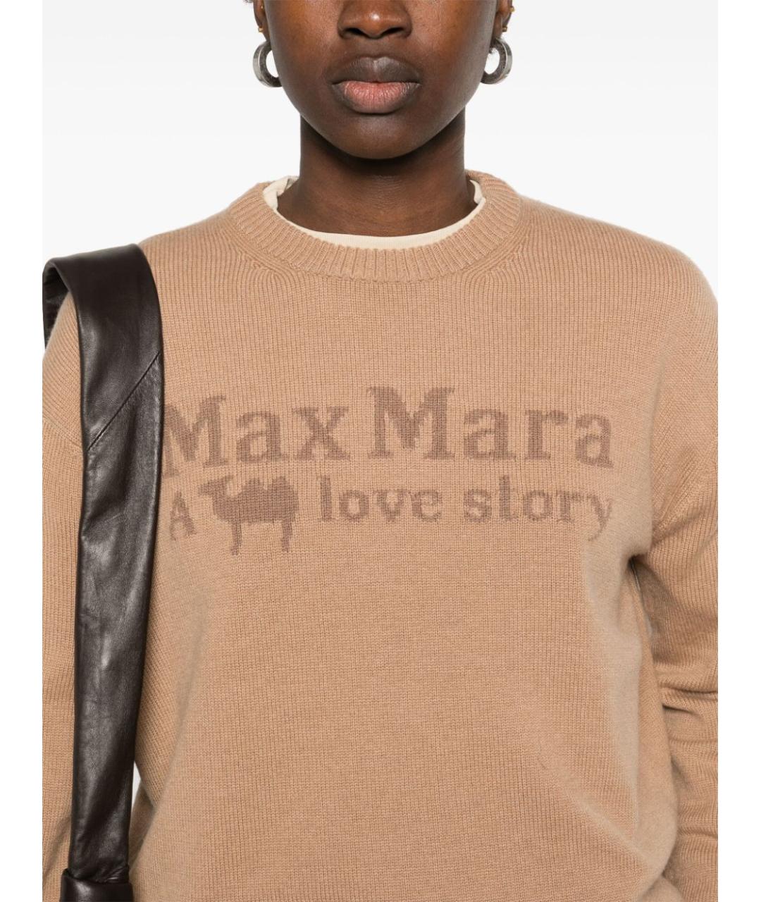 'S MAX MARA Бежевый кашемировый джемпер / свитер, фото 5