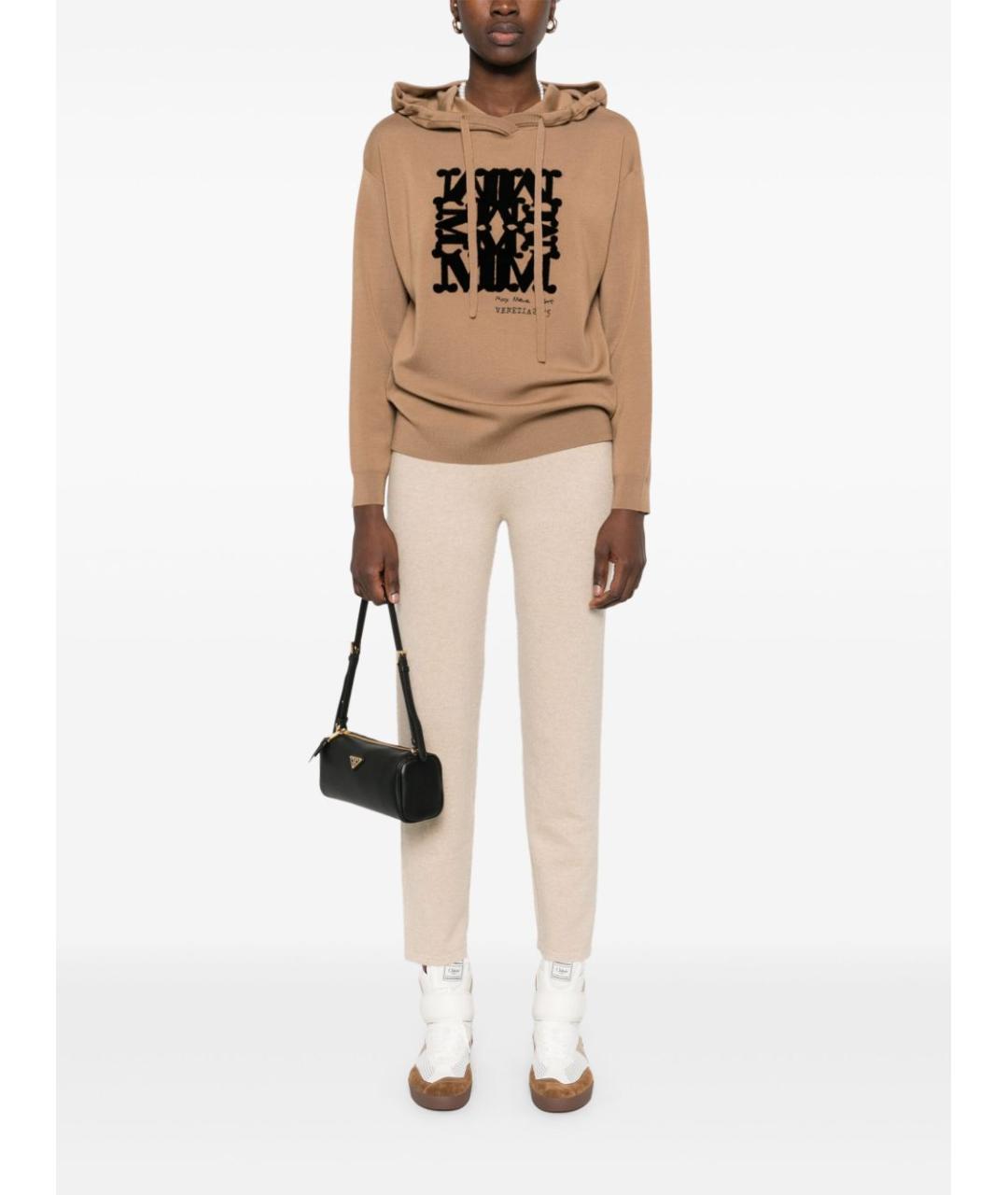 MAX MARA Бежевый шерстяной джемпер / свитер, фото 3