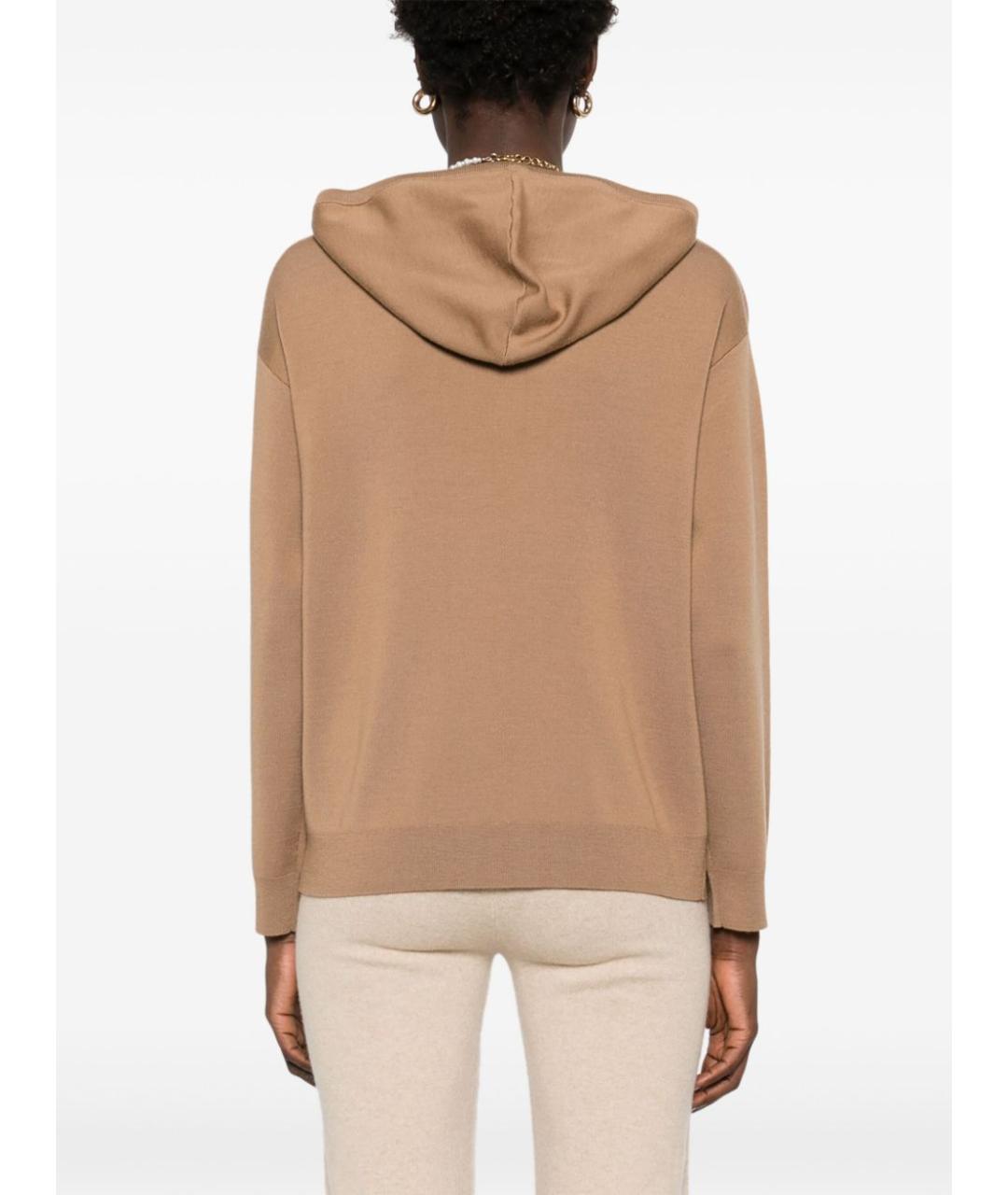 MAX MARA Бежевый шерстяной джемпер / свитер, фото 4