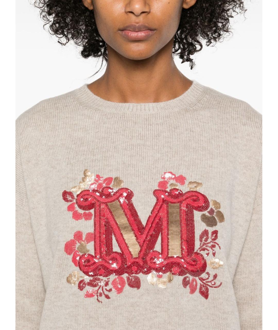 MAX MARA Бежевый кашемировый джемпер / свитер, фото 2