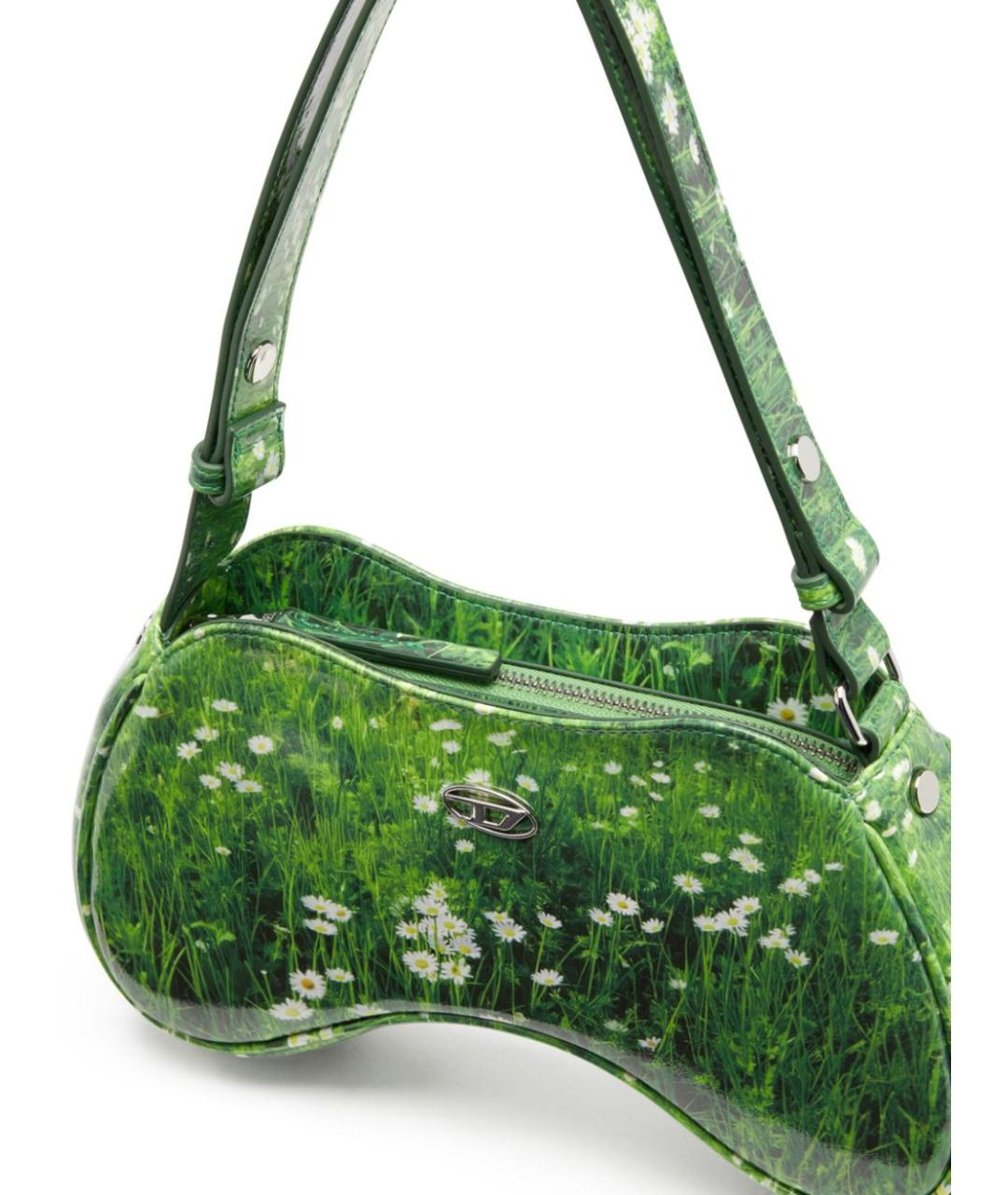 DIESEL Зеленая сумка через плечо из искусственной кожи, фото 3